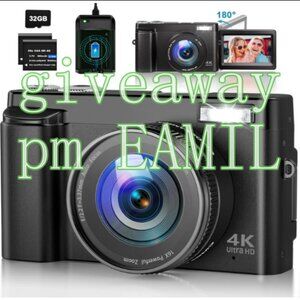 4K Digital Camera for Photography Autofocus 48MP Vlogging Camera for YouTube wit